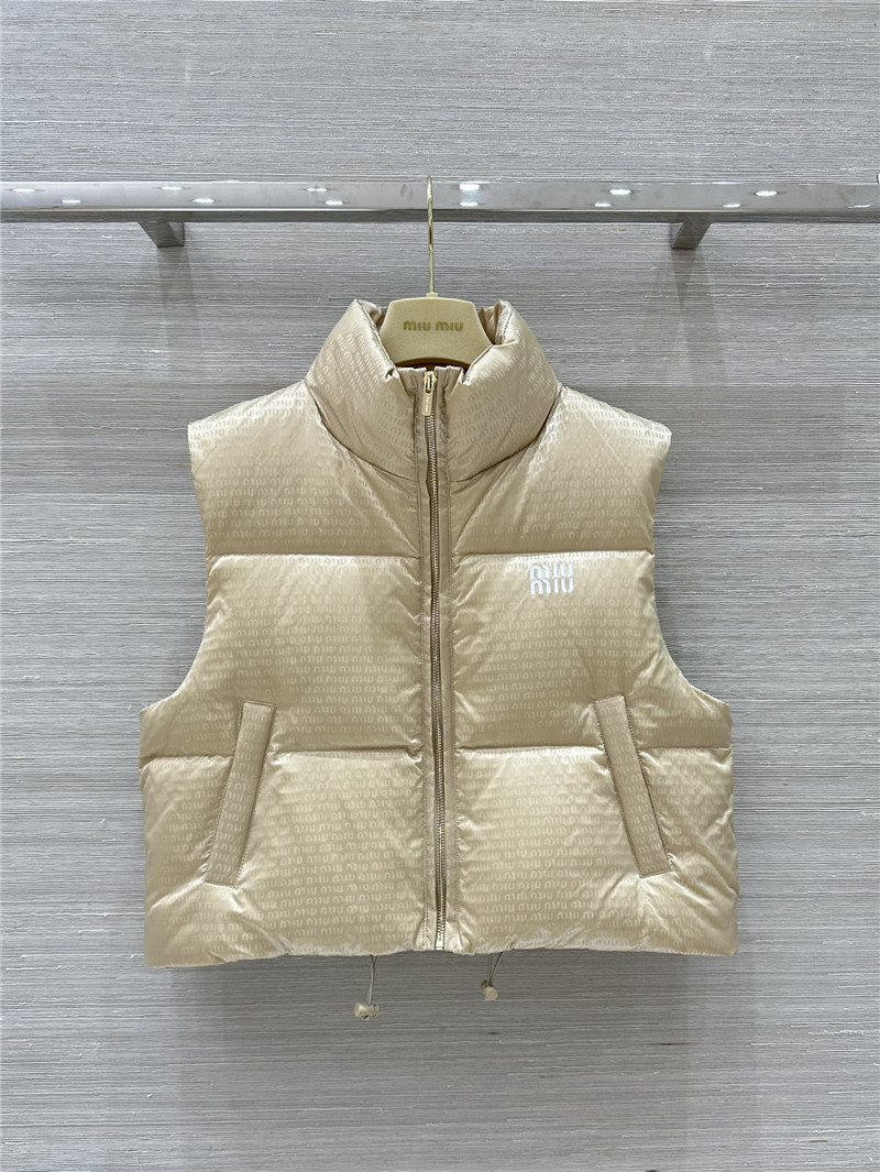 M1um1u jacquard down vest