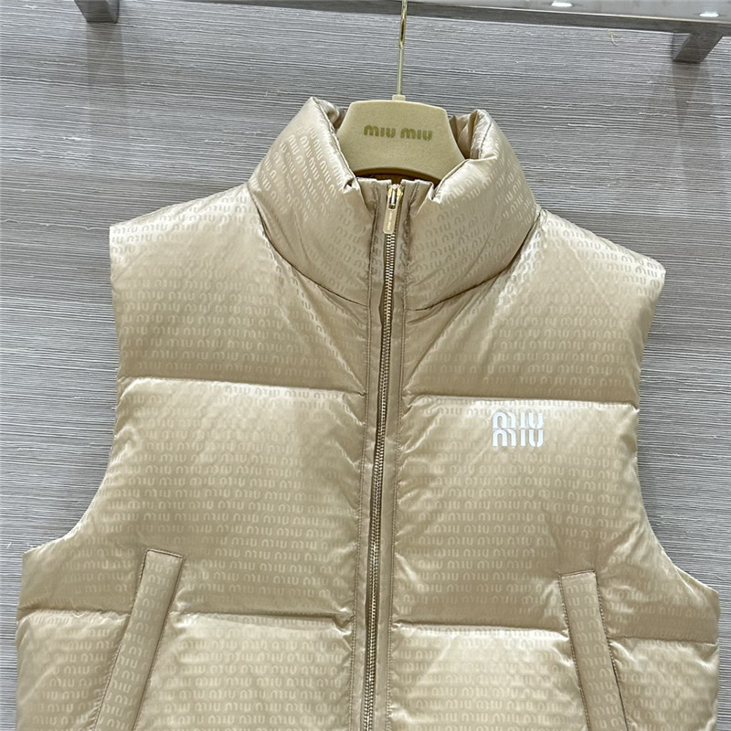 M1um1u jacquard down vest