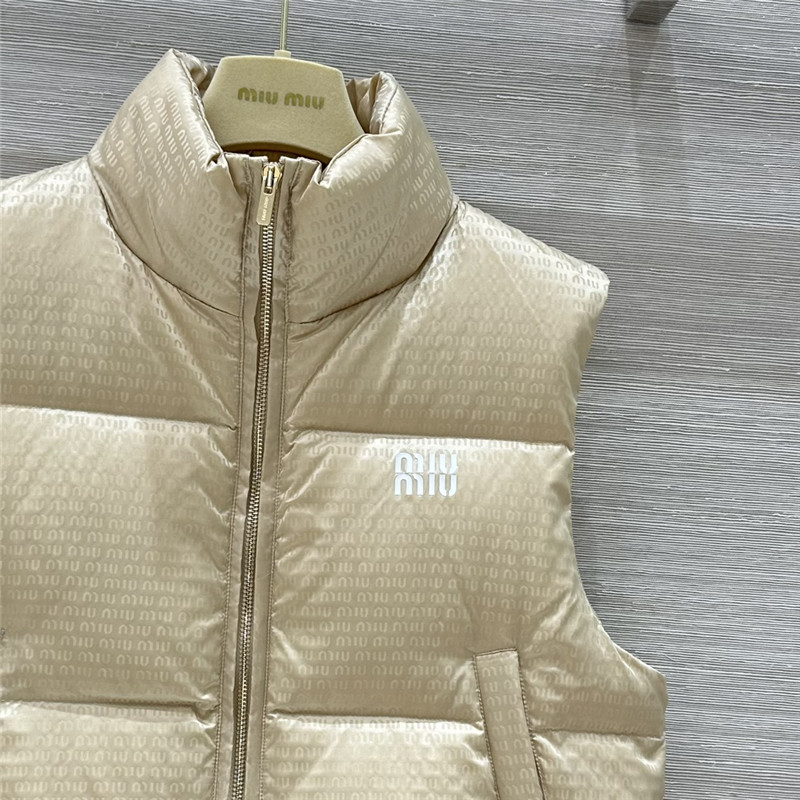 M1um1u jacquard down vest
