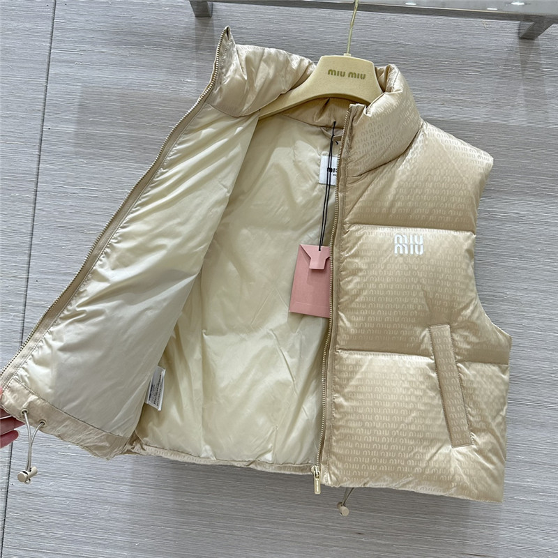 M1um1u jacquard down vest
