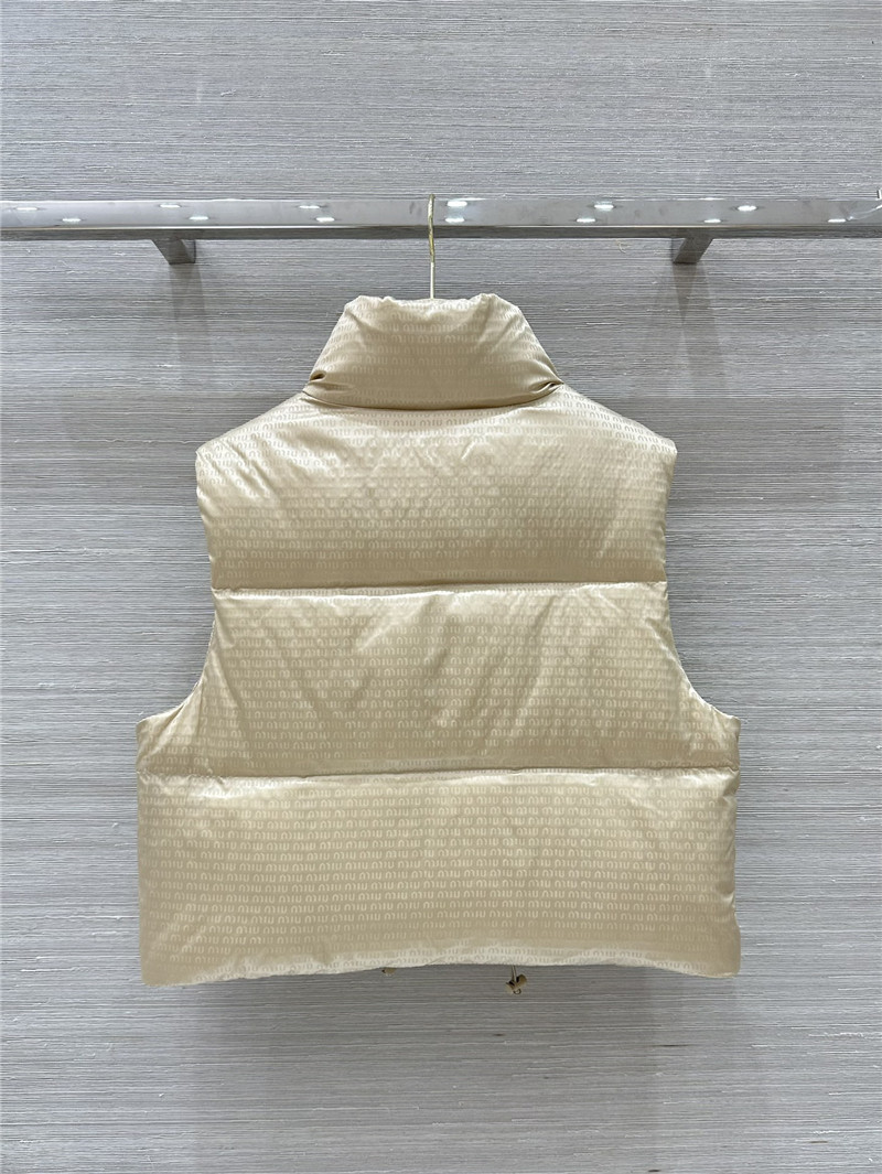 M1um1u jacquard down vest
