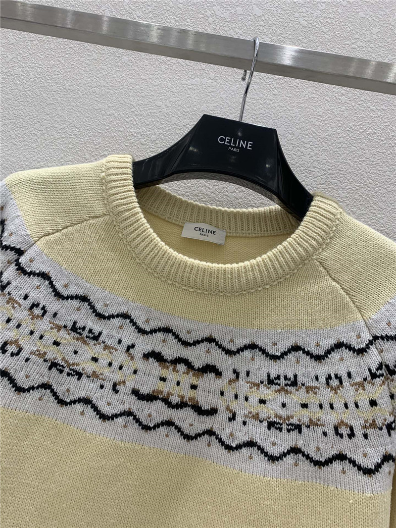 Ce1i*e triomphe fair isle sweater in yellow