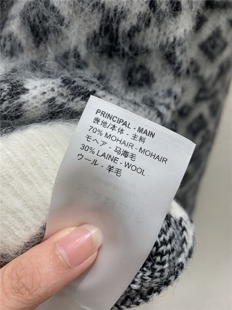 LV Monogram Brushed Knit Cardigan black/white