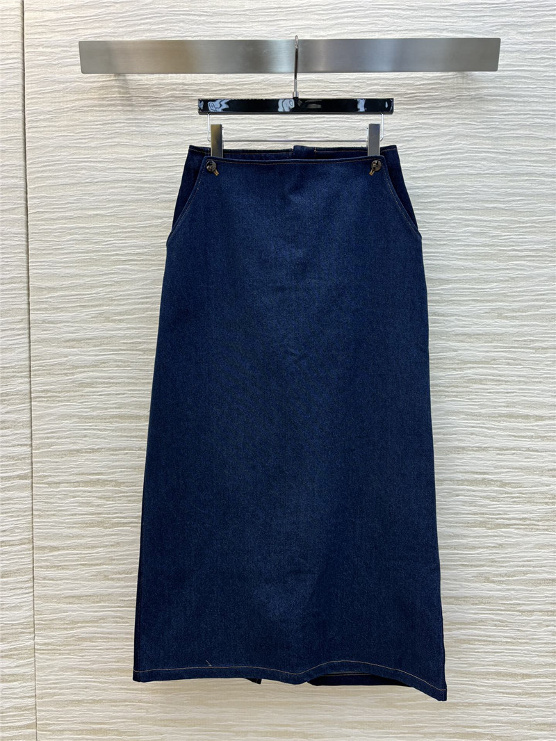 F**di high waist denim maxi skirt