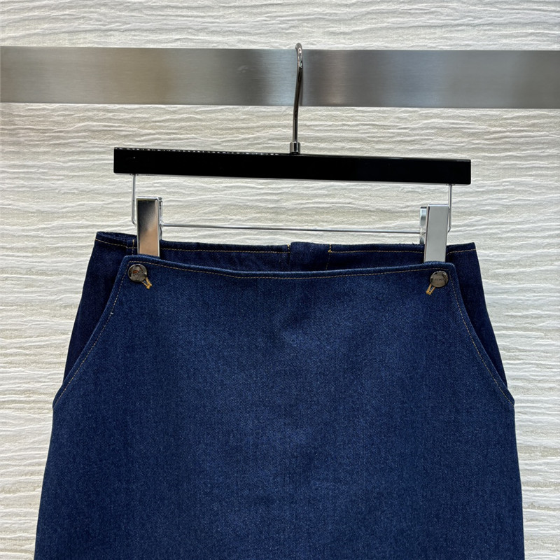 F**di high waist denim maxi skirt