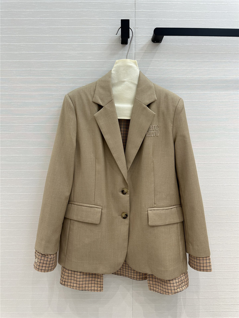 M1um1u fake two piece suit jacket