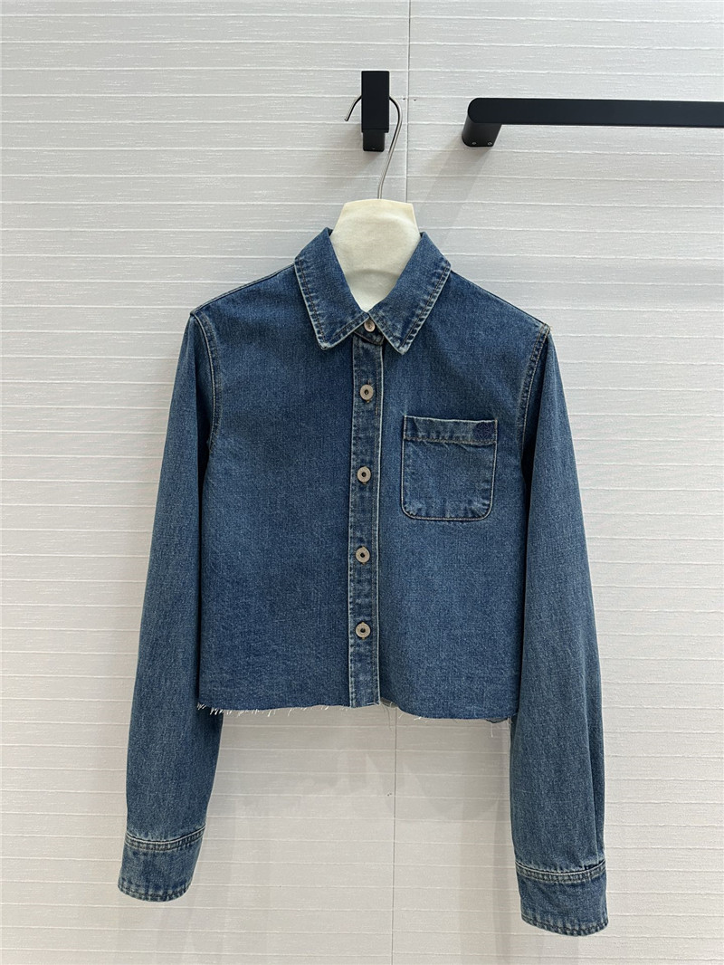 L0ew* cropped denim shirt
