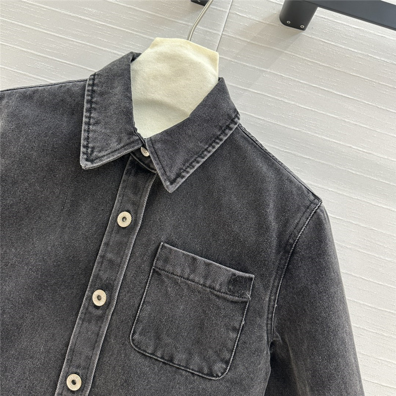 L0ew* cropped denim shirt