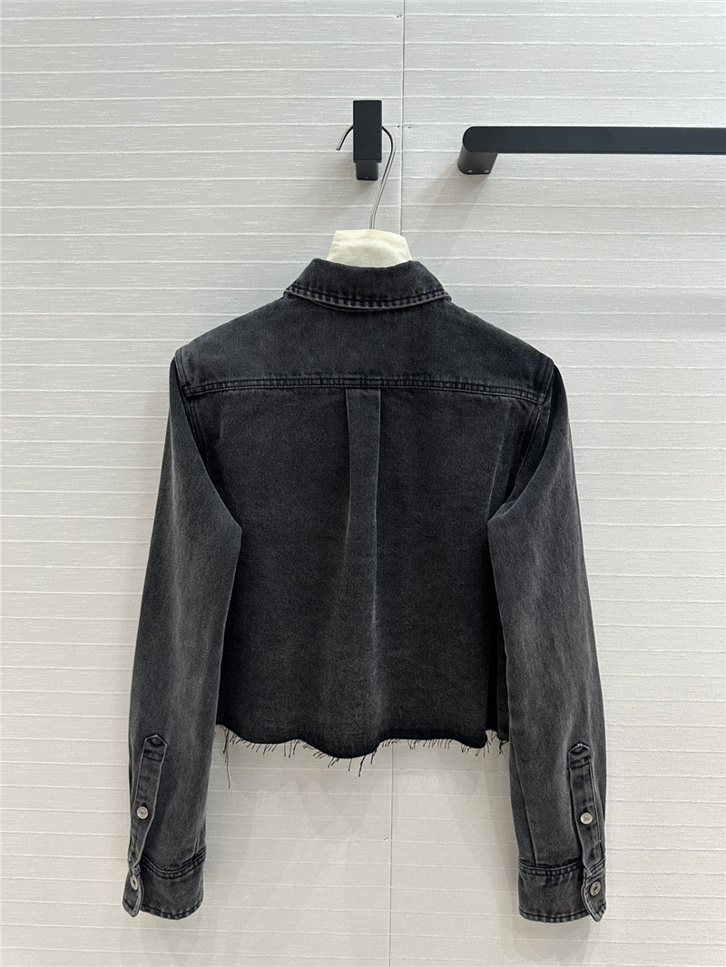 L0ew* cropped denim shirt