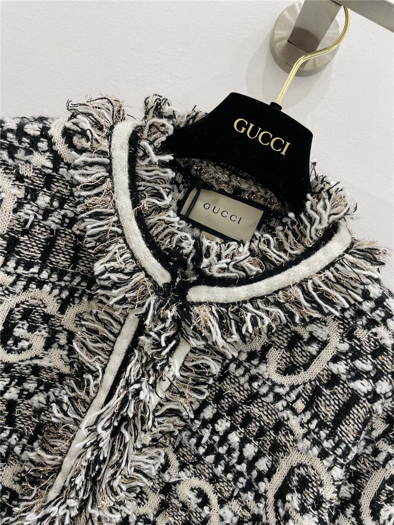 Gvc*1 wool mohair gg cardigan in black