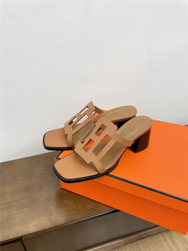 H**me5 izzy 60 sandals in brown calfskin