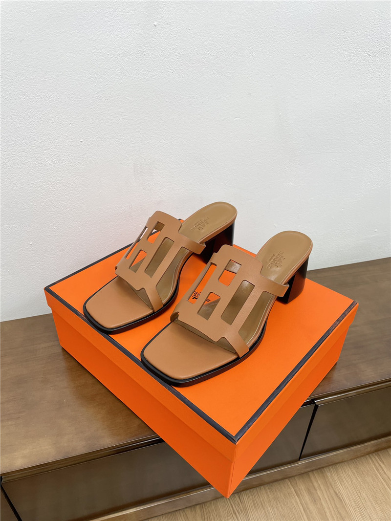 H**me5 izzy 60 sandals in brown calfskin