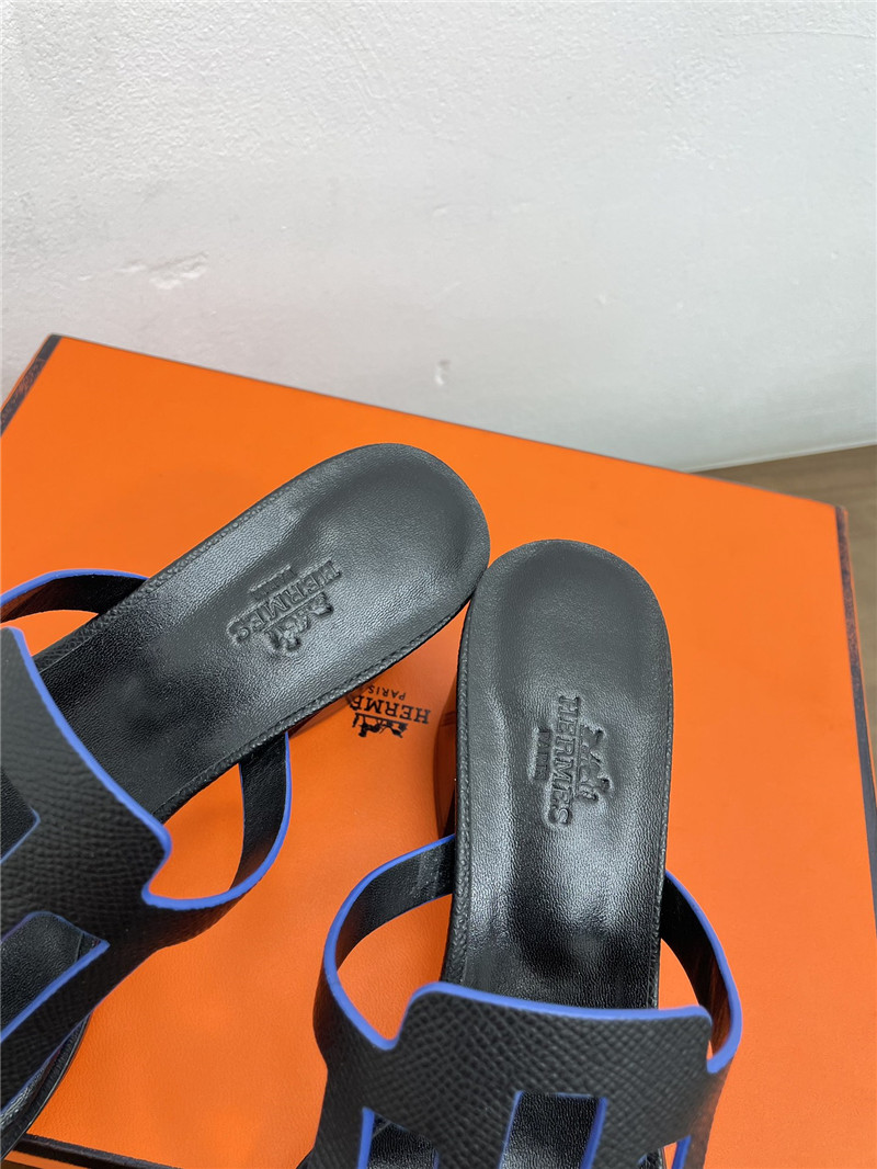 H**me5 izzy 60 sandals in black calfskin