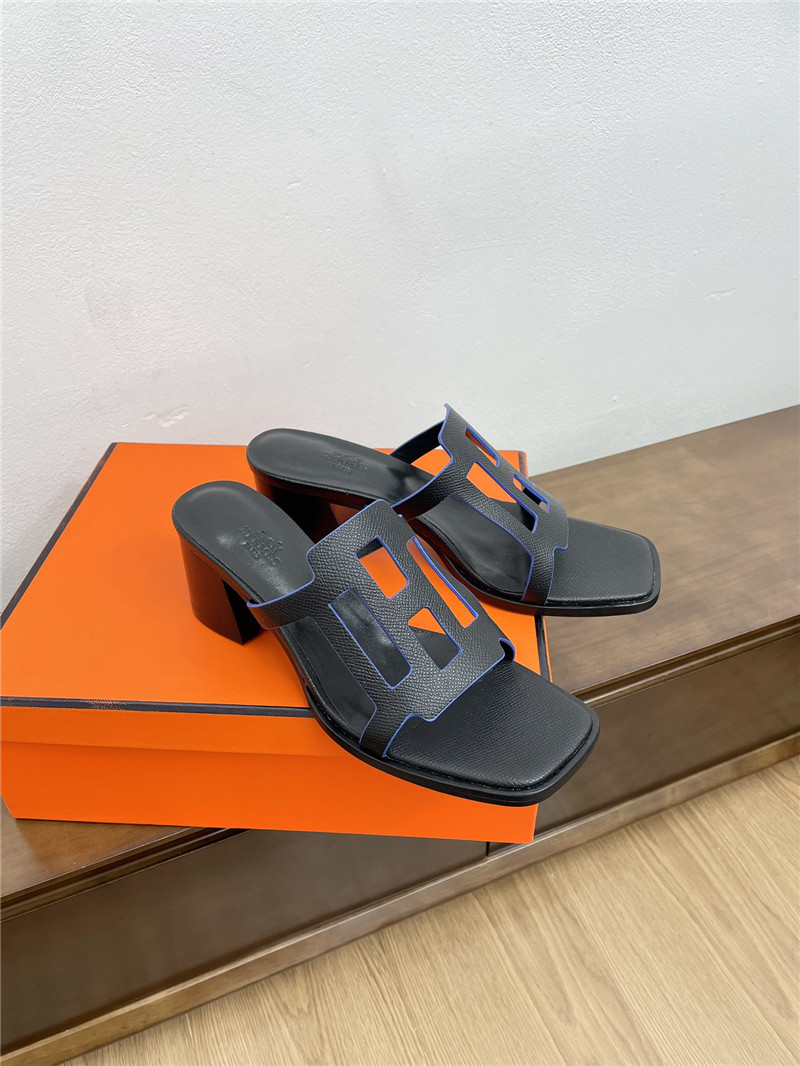H**me5 izzy 60 sandals in black calfskin