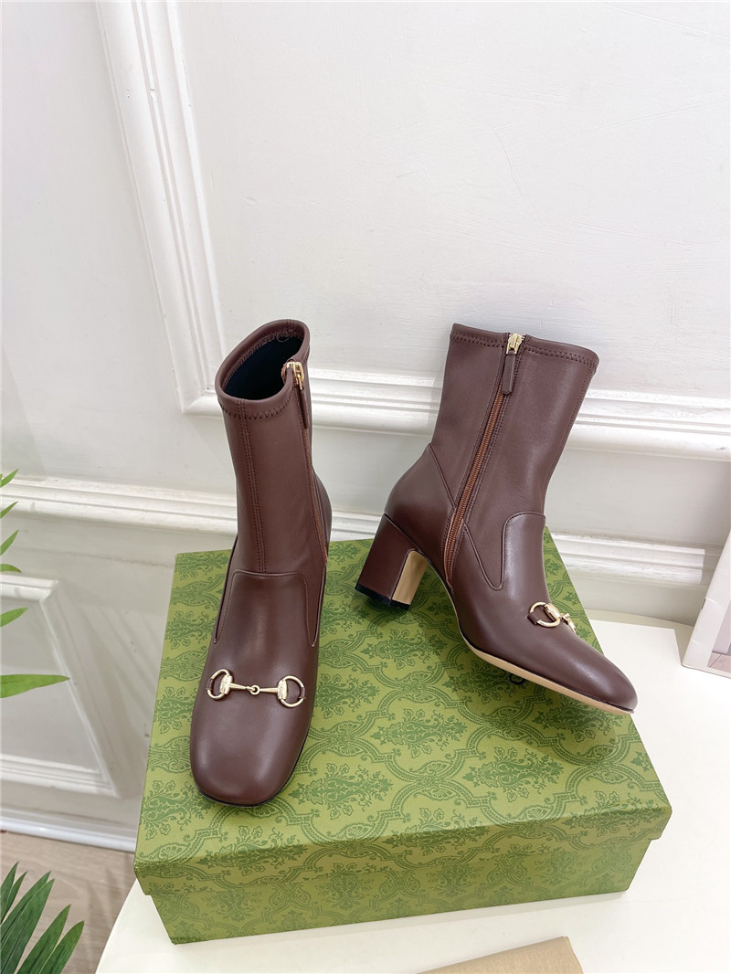 Gvc*1 women’s horsebit ankle boot in brown