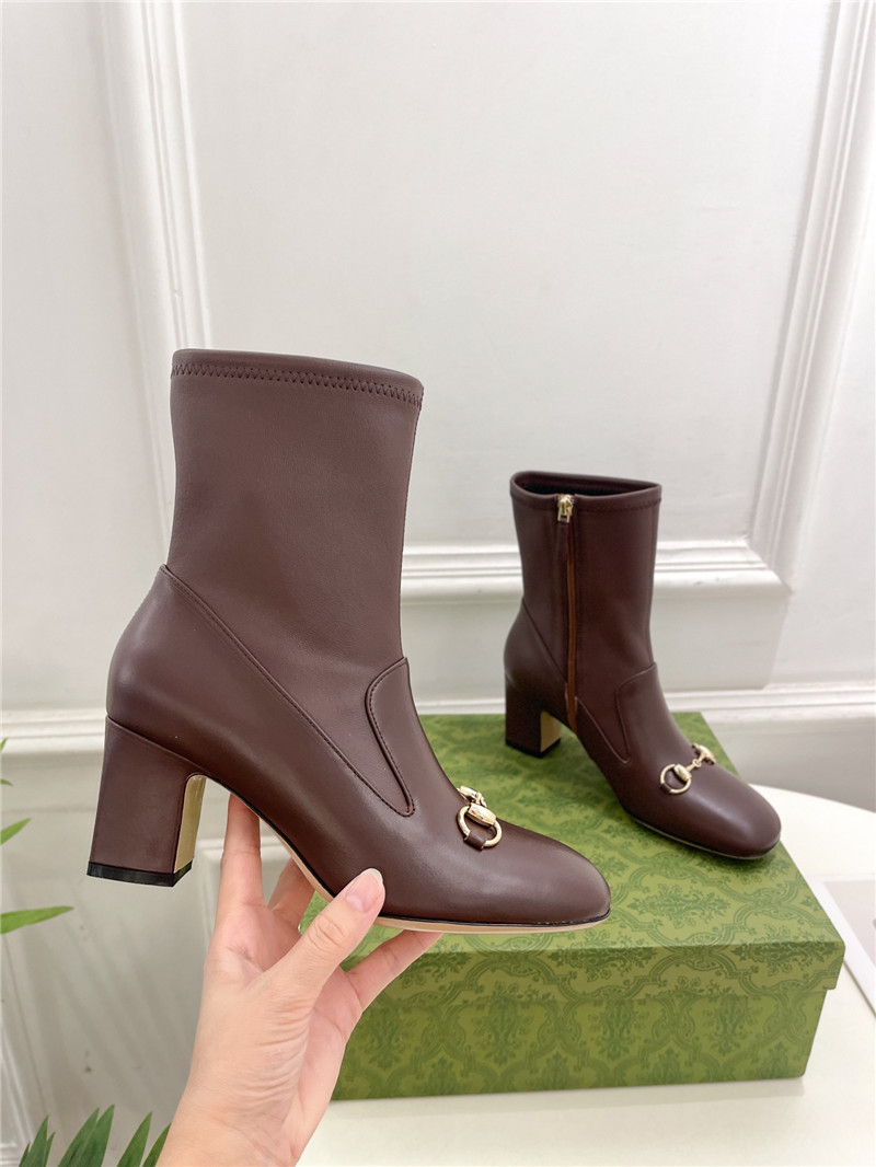 Gvc*1 women’s horsebit ankle boot in brown