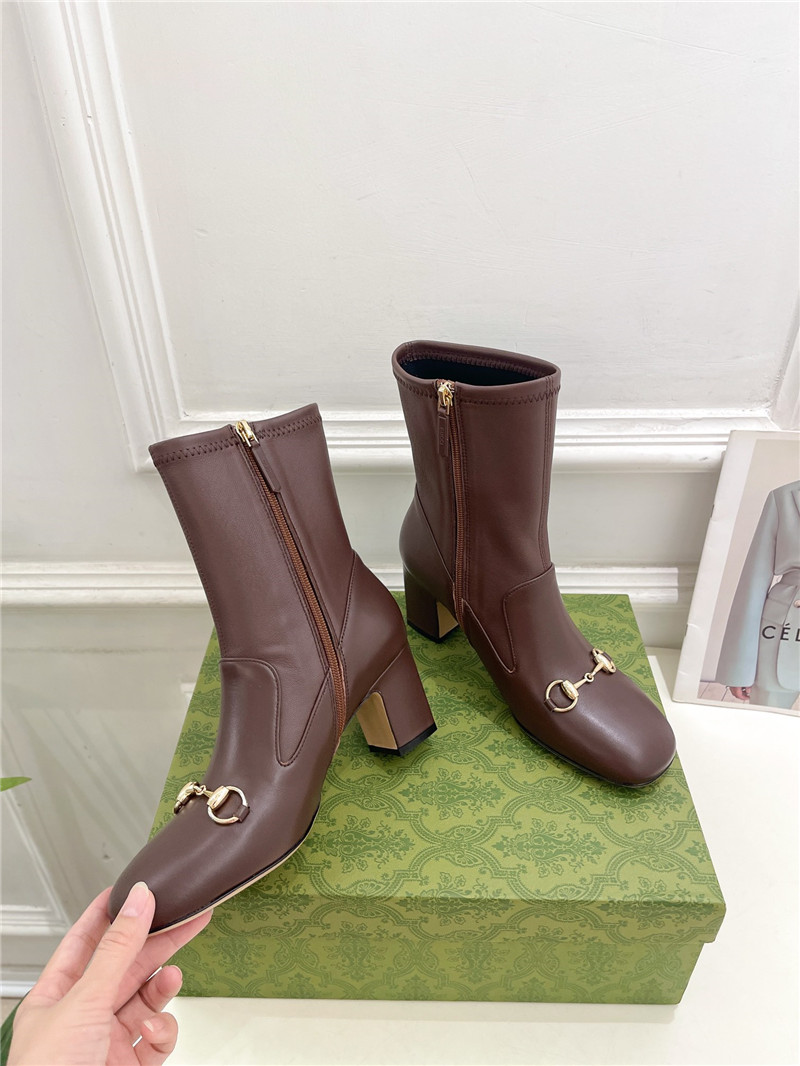 Gvc*1 women’s horsebit ankle boot in brown