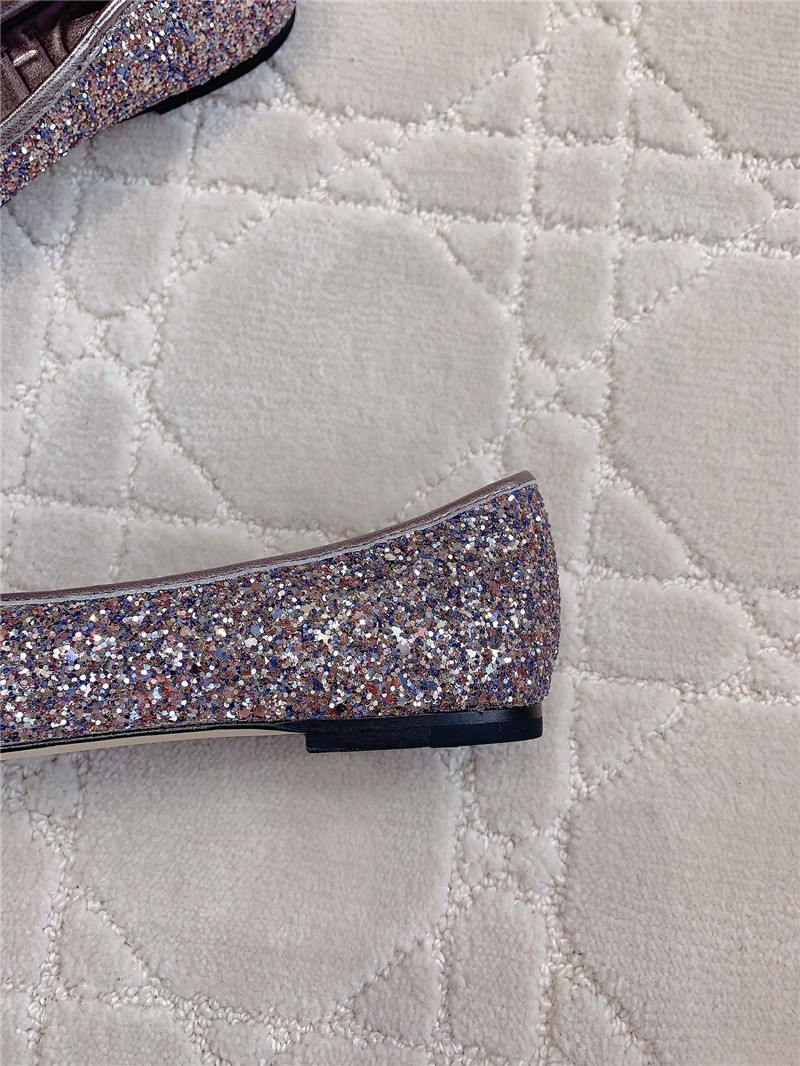 J1m*y Ch00 elme flats in multicolor glitter