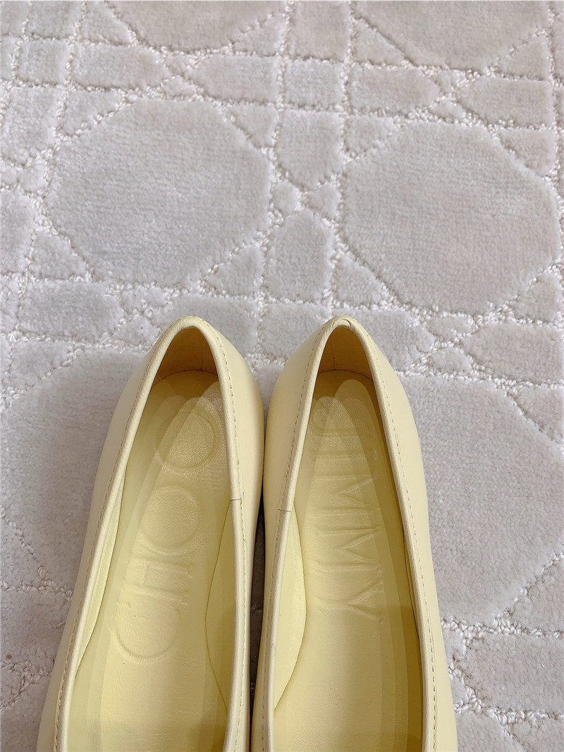 J1m*y Ch00 elme flats in natural nappa leather
