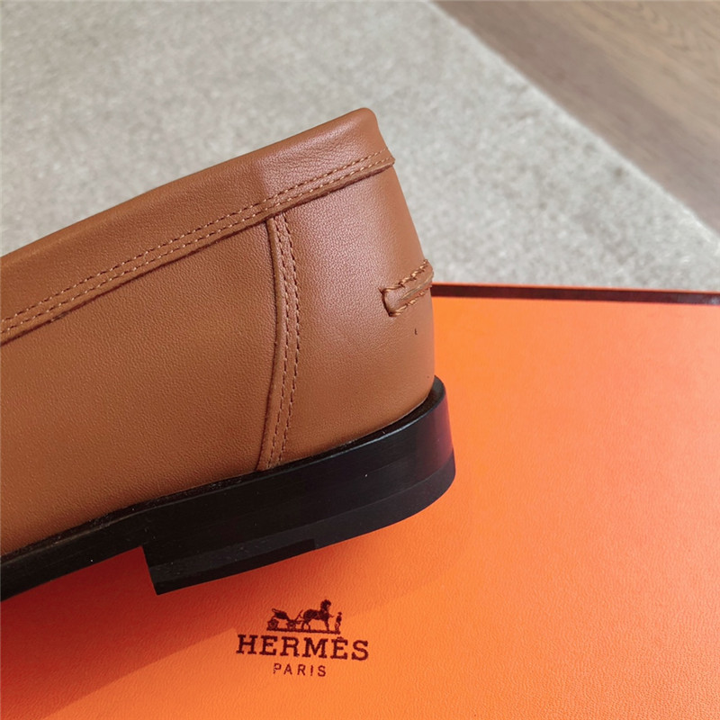 H**me5 h cut-out kennedy loafer in natural calfskin