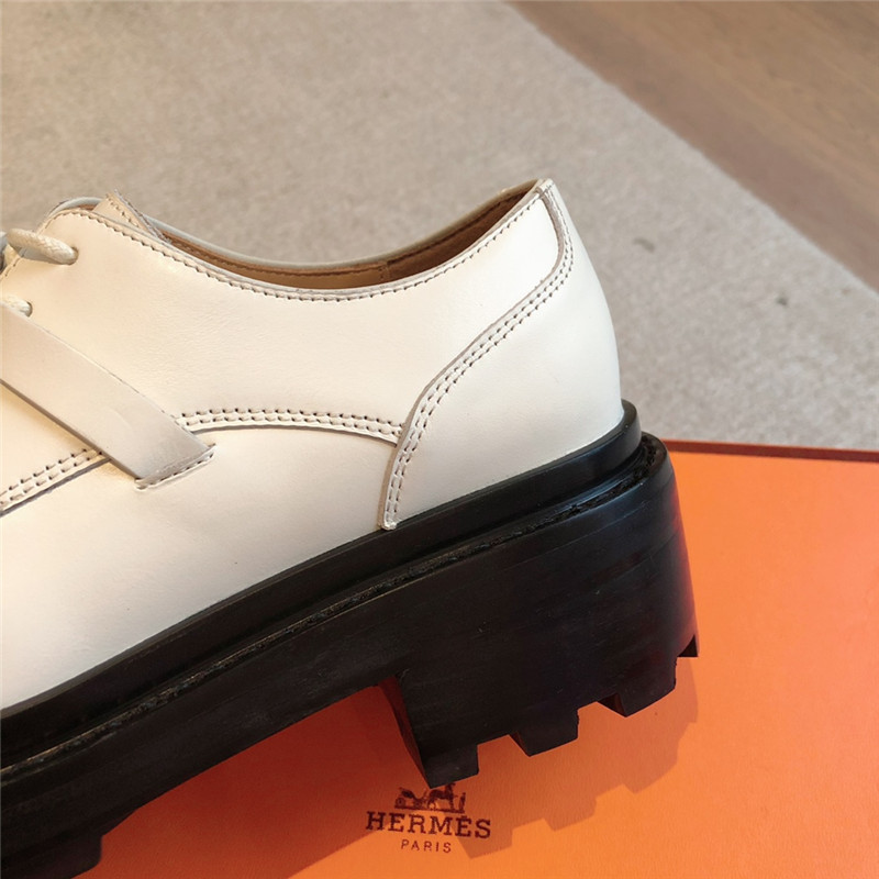 H**me5 first derby shoe in natural calfskin