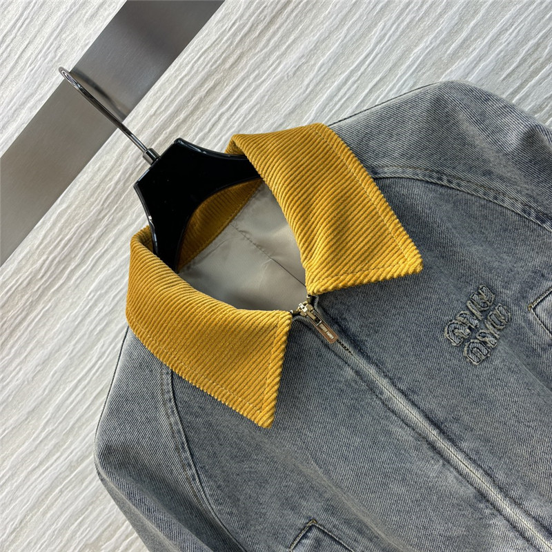 M1um1u denim short jacket