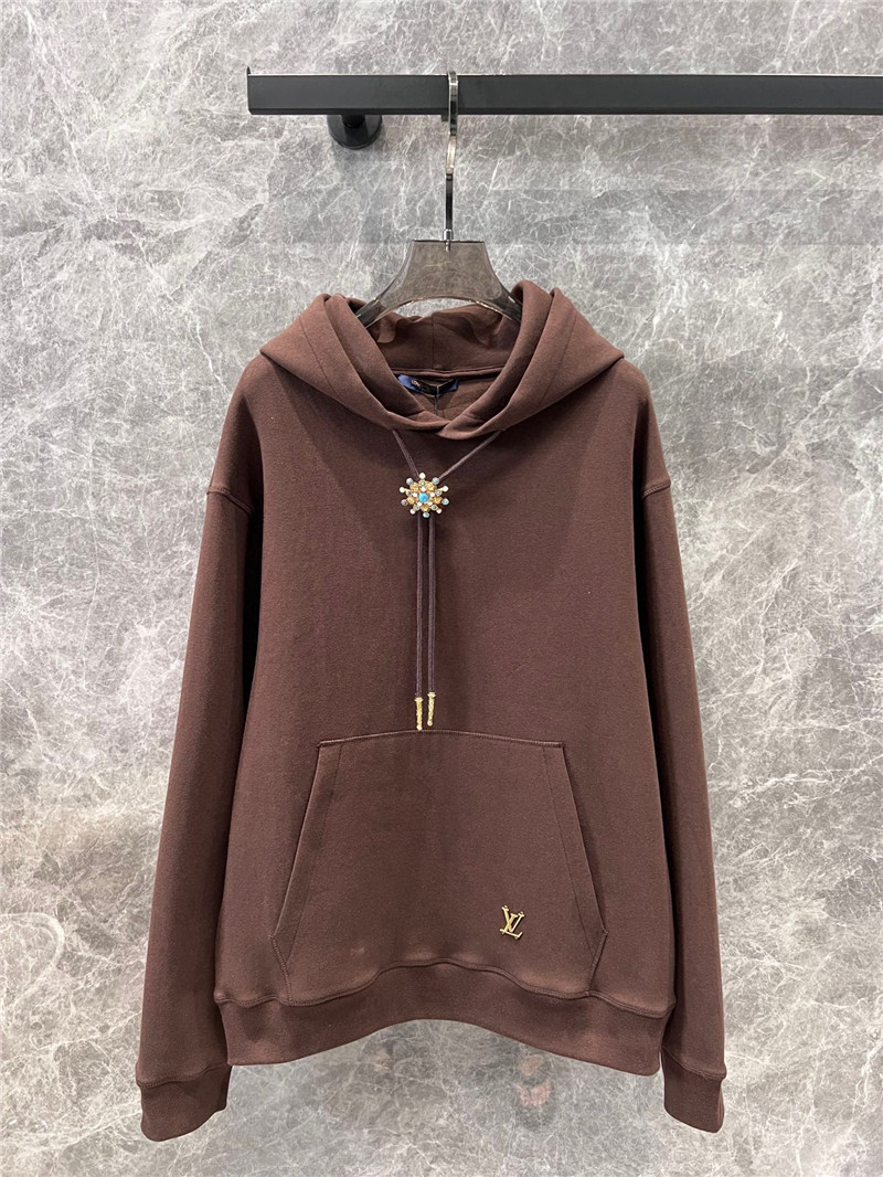 l0vis Vvtt0n embellished brown hoodie