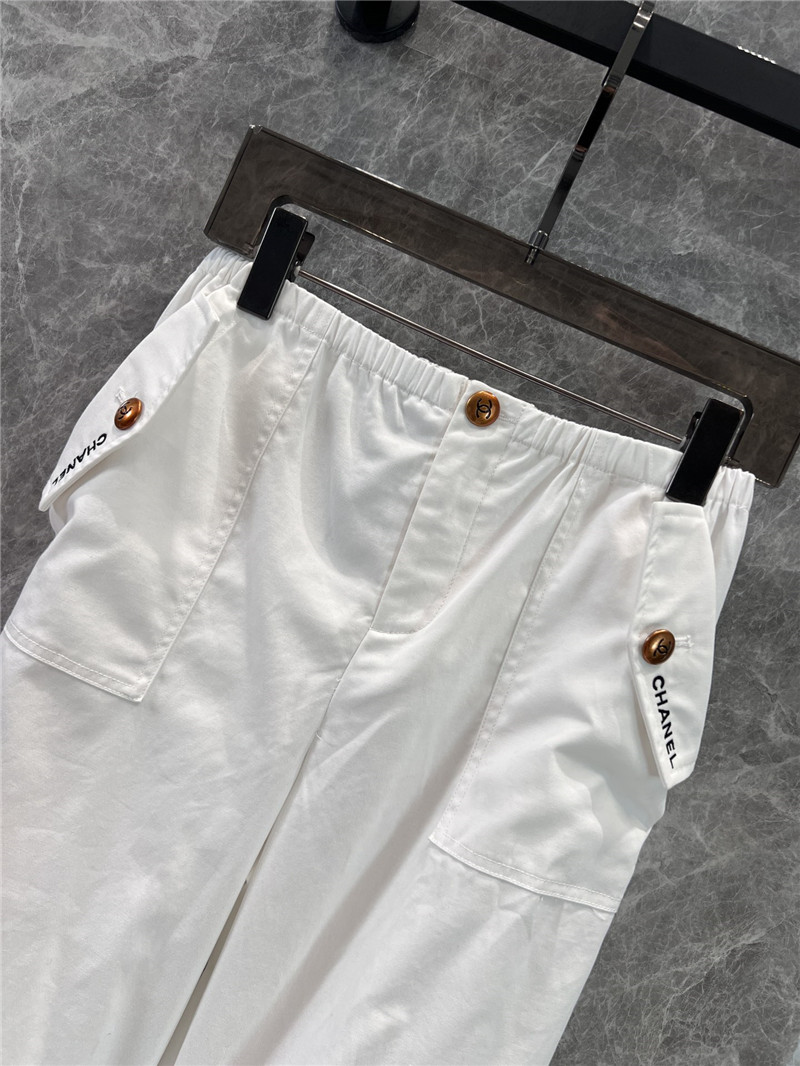 Ch**el pocket cargo wide-leg pants