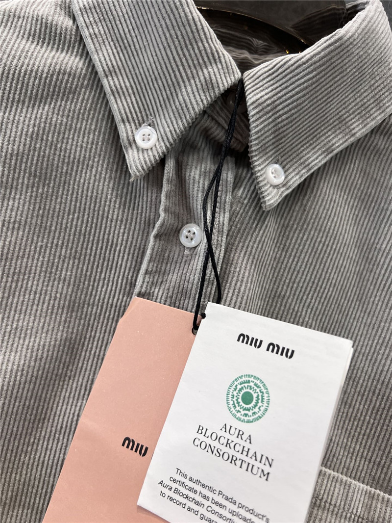 M1um1u corduroy shirt jacket