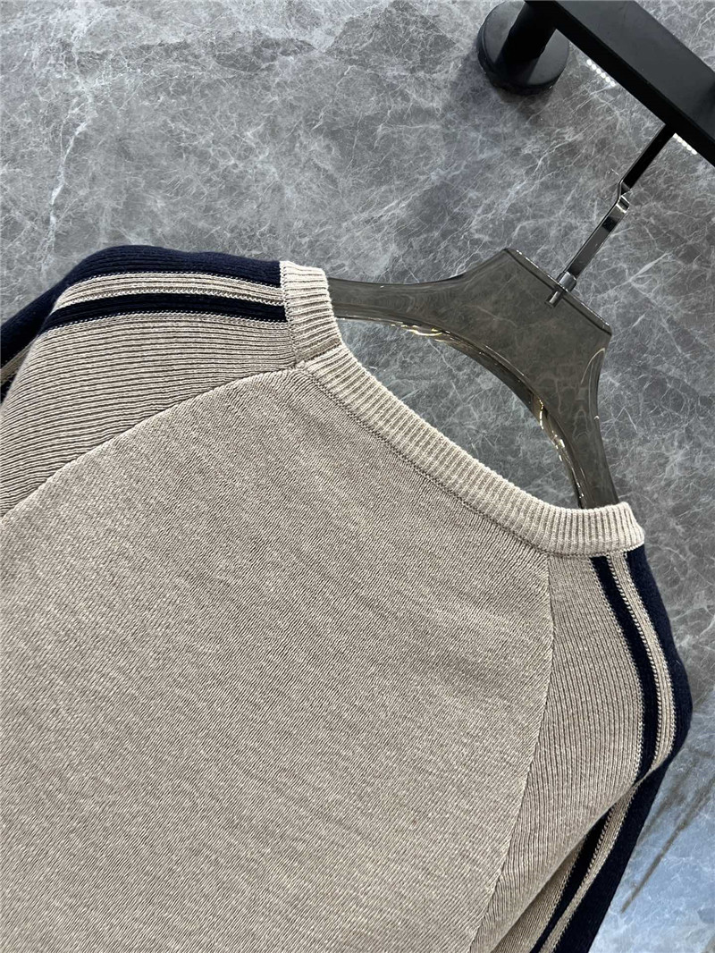 Ce1i*e contrast raglan knit sweater beige/black