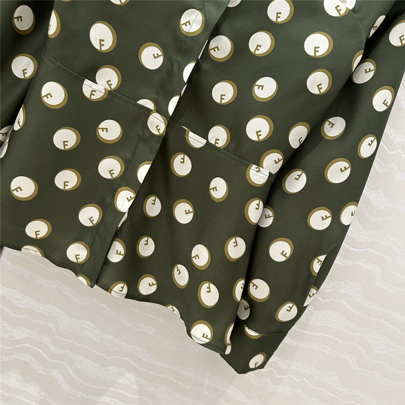 F**di polka dot print silk shirt