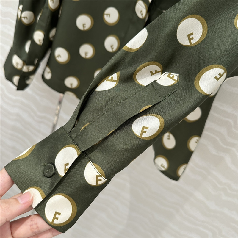 F**di polka dot print silk shirt