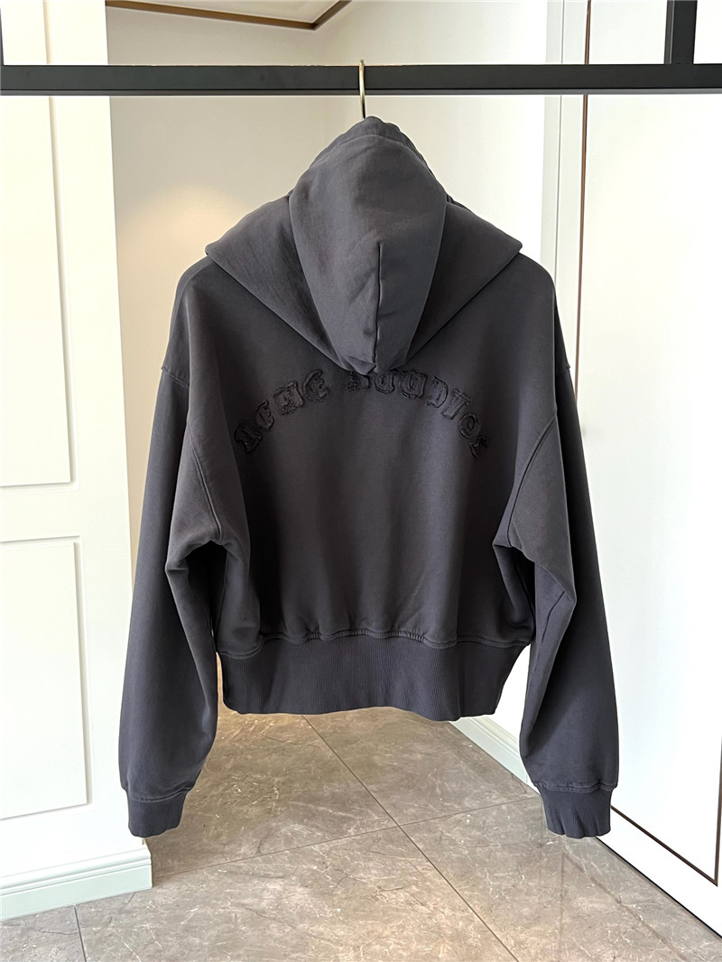 acne studios hooded zip-up sweatshirt