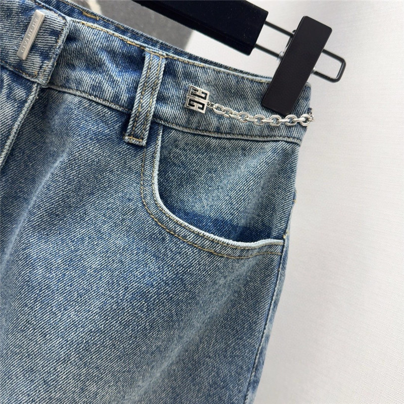 Givenchy denim skirt with metal chain