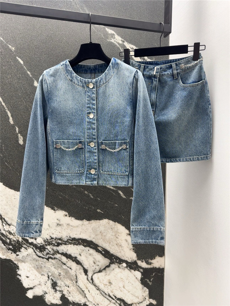 Givenchy denim crew neck jacket