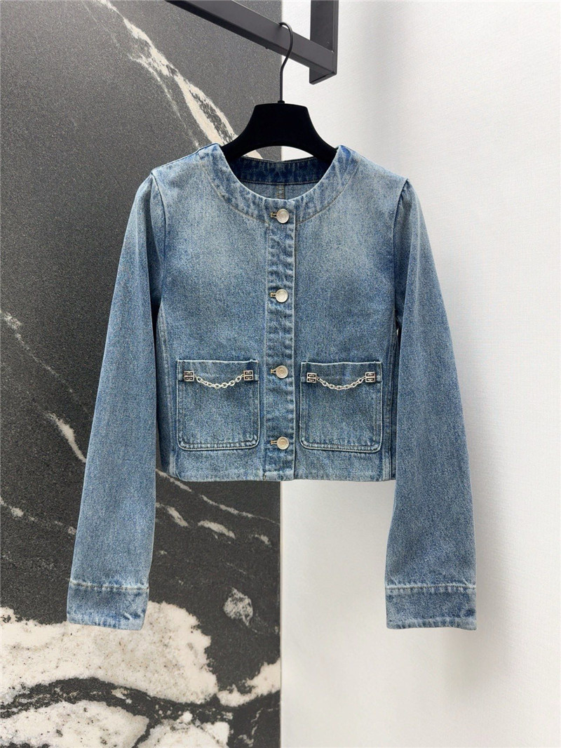 Givenchy denim crew neck jacket