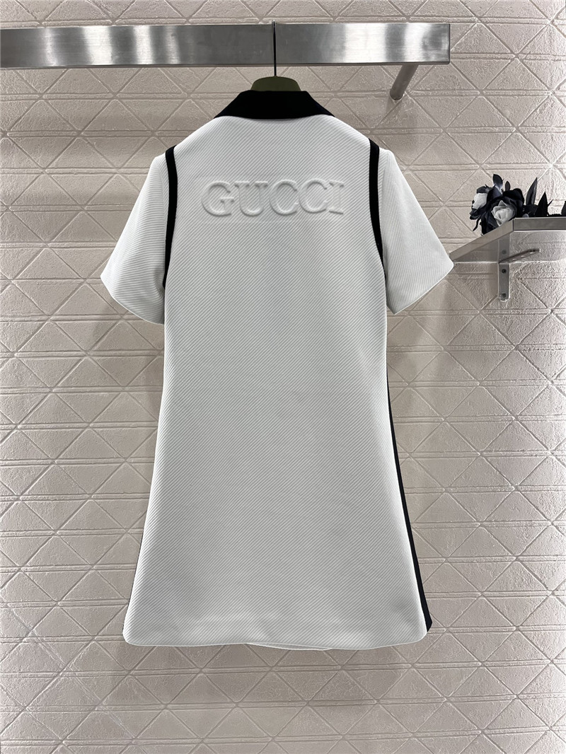 Gvc*1 lapel knitted polo dress