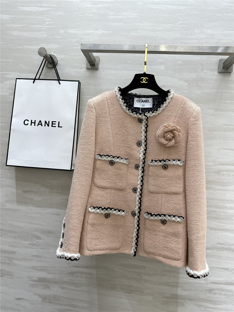 Ch**el floral soft tweed coat