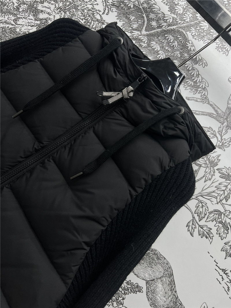 BC long-sleeved knitted down jacket