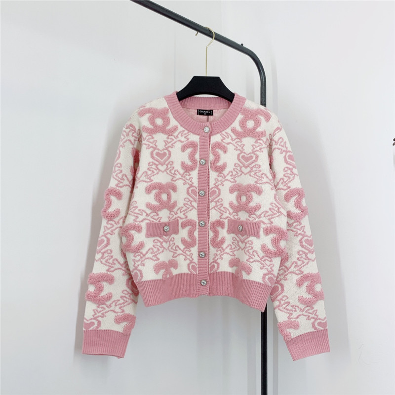 Ch**el crew neck long sleeve cardigan