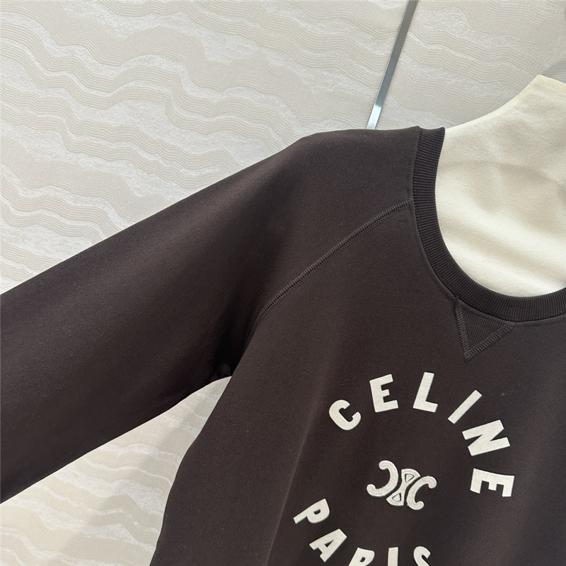 Ce1i*e triomphe fleece sweatshirt chocolate