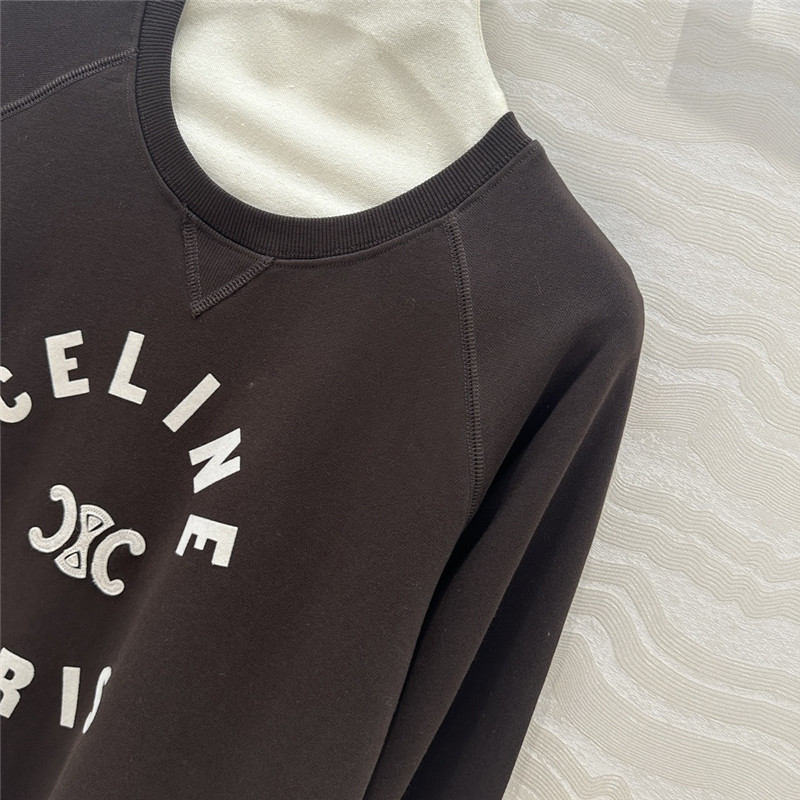 Ce1i*e triomphe fleece sweatshirt chocolate