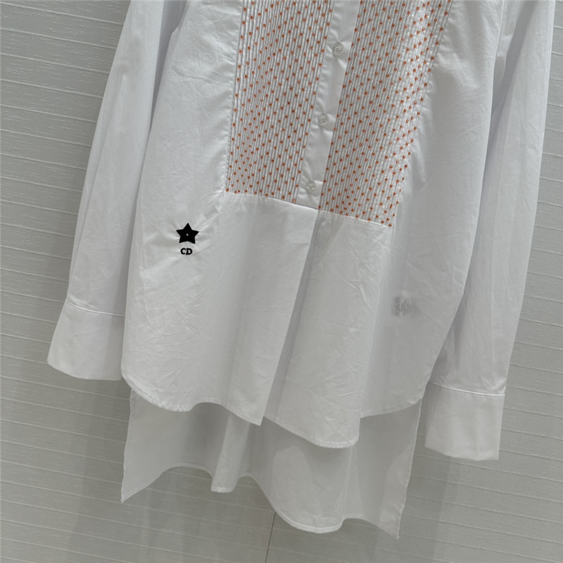 D10r beaded embroidered cotton shirt