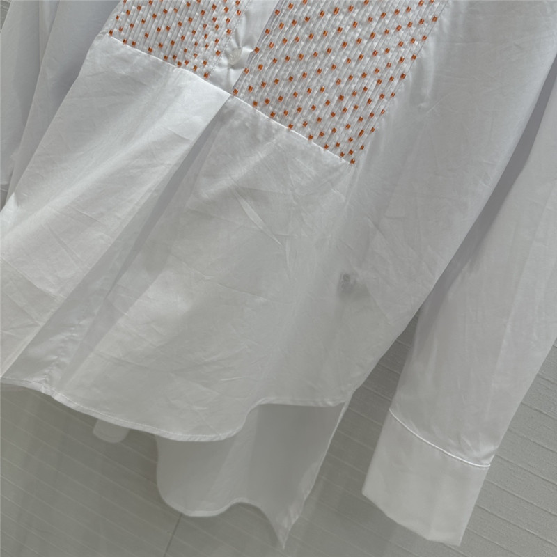 D10r beaded embroidered cotton shirt