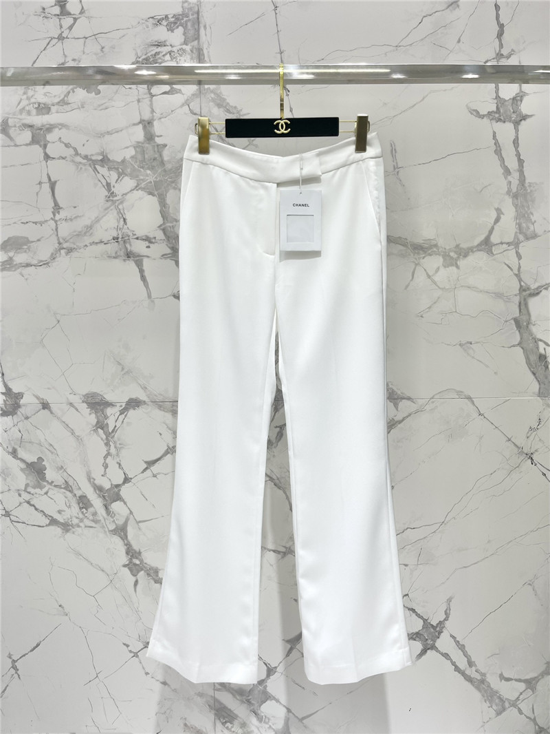 Ch**el high waist chiffon flared trousers