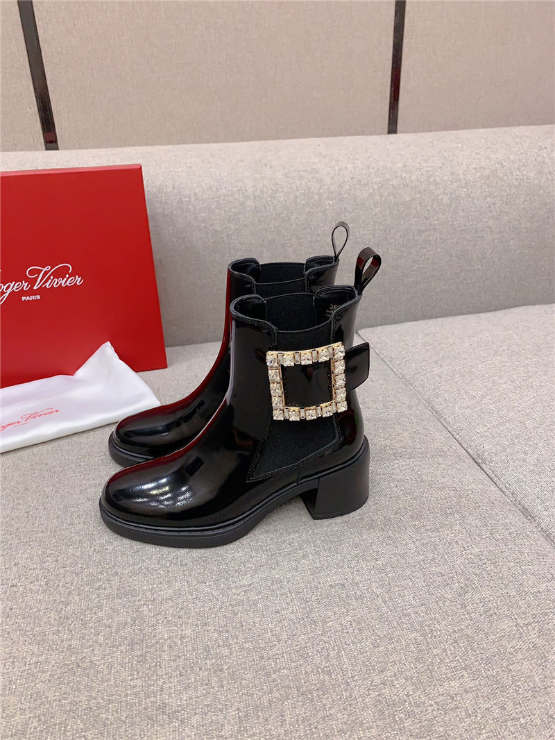 roger u1u1er viv rangers patent-leather ankle boots