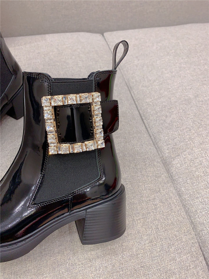 roger u1u1er viv rangers patent-leather ankle boots