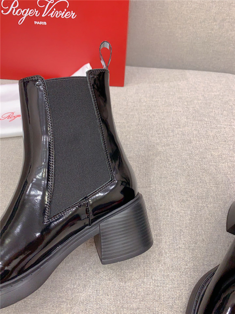roger u1u1er viv rangers patent-leather ankle boots