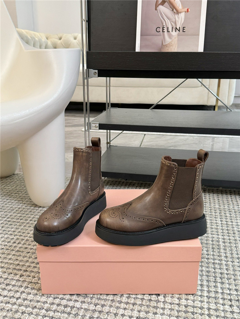 Miu Miu Chelsea Platform Ankle Boots
