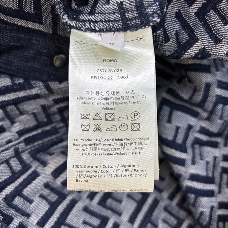 F**di letter jacquard denim suit